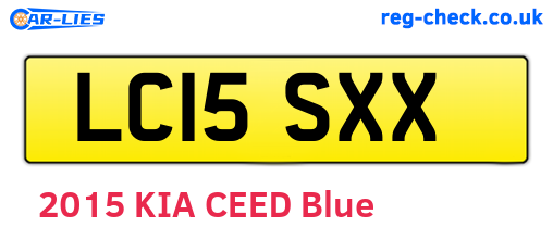 LC15SXX are the vehicle registration plates.