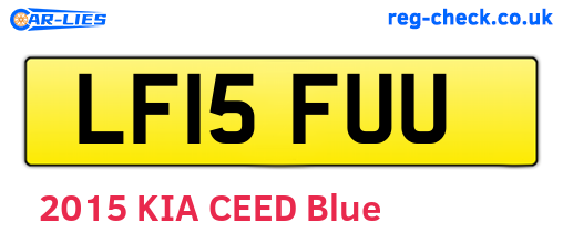 LF15FUU are the vehicle registration plates.