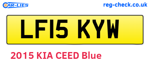 LF15KYW are the vehicle registration plates.