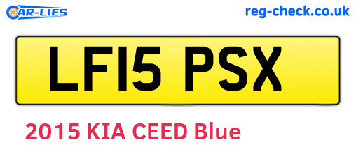 LF15PSX are the vehicle registration plates.