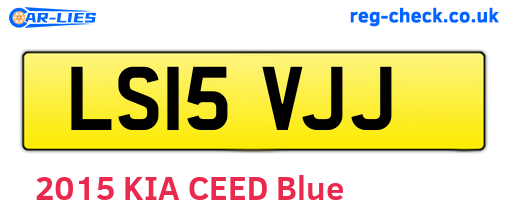 LS15VJJ are the vehicle registration plates.
