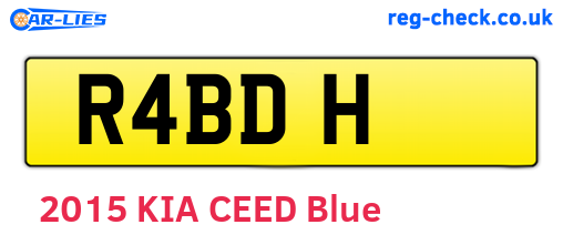 R4BDH are the vehicle registration plates.