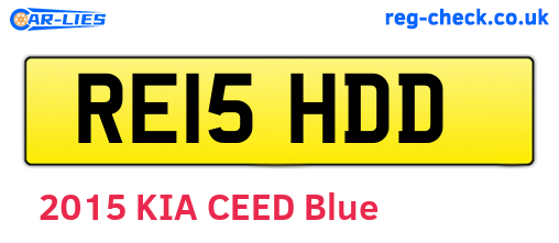 RE15HDD are the vehicle registration plates.