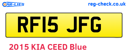 RF15JFG are the vehicle registration plates.