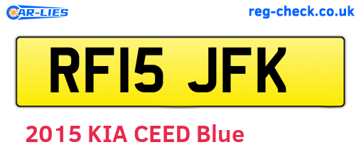 RF15JFK are the vehicle registration plates.