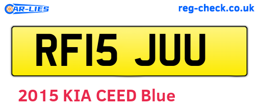 RF15JUU are the vehicle registration plates.