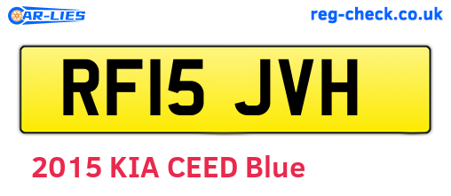 RF15JVH are the vehicle registration plates.