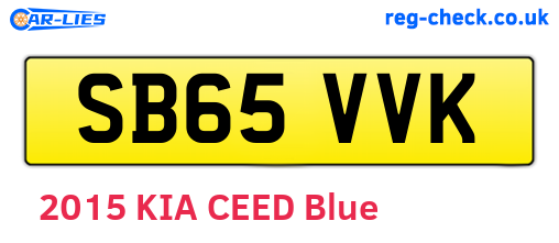 SB65VVK are the vehicle registration plates.