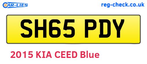 SH65PDY are the vehicle registration plates.