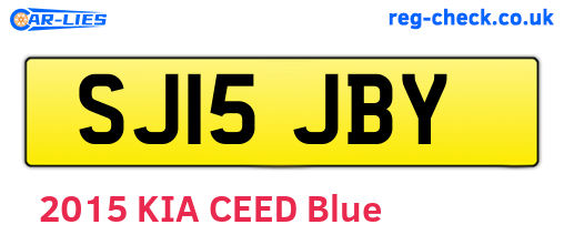 SJ15JBY are the vehicle registration plates.