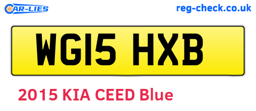 WG15HXB are the vehicle registration plates.