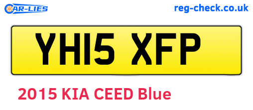 YH15XFP are the vehicle registration plates.