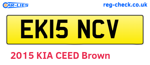 EK15NCV are the vehicle registration plates.