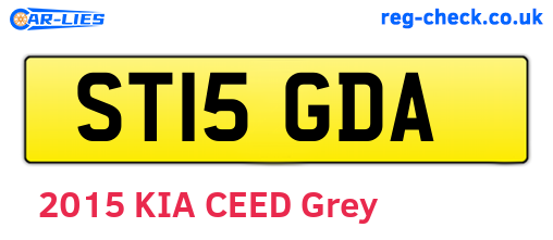 ST15GDA are the vehicle registration plates.