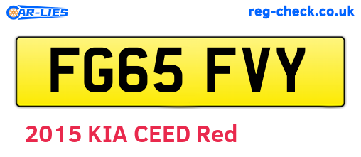 FG65FVY are the vehicle registration plates.