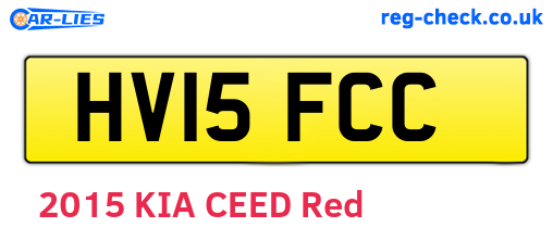 HV15FCC are the vehicle registration plates.