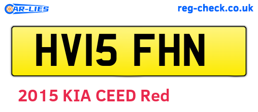 HV15FHN are the vehicle registration plates.