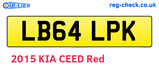 LB64LPK are the vehicle registration plates.