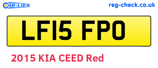 LF15FPO are the vehicle registration plates.