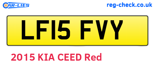 LF15FVY are the vehicle registration plates.