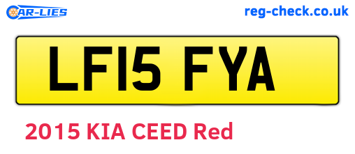 LF15FYA are the vehicle registration plates.