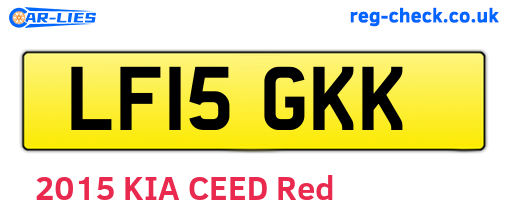 LF15GKK are the vehicle registration plates.