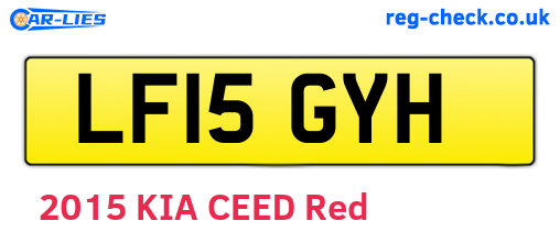 LF15GYH are the vehicle registration plates.