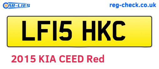 LF15HKC are the vehicle registration plates.