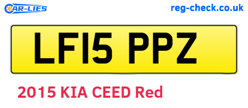 LF15PPZ are the vehicle registration plates.