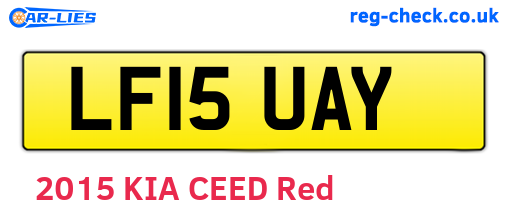 LF15UAY are the vehicle registration plates.