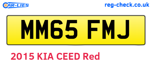 MM65FMJ are the vehicle registration plates.