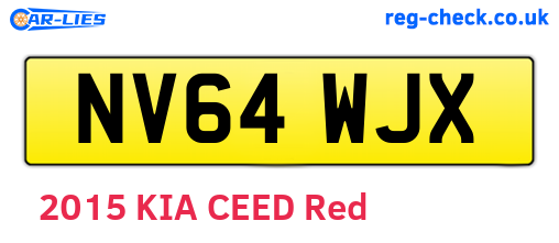 NV64WJX are the vehicle registration plates.