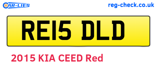RE15DLD are the vehicle registration plates.