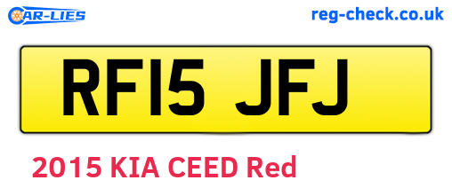RF15JFJ are the vehicle registration plates.