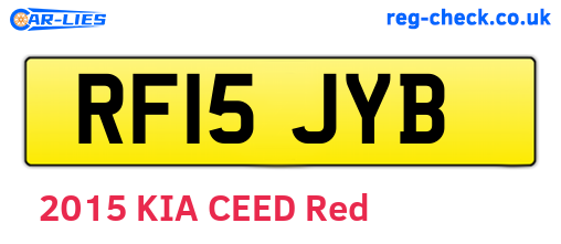 RF15JYB are the vehicle registration plates.