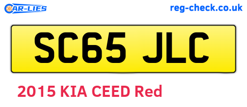 SC65JLC are the vehicle registration plates.