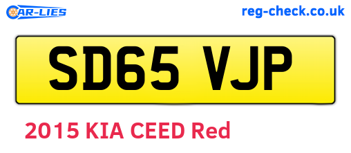 SD65VJP are the vehicle registration plates.