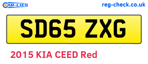SD65ZXG are the vehicle registration plates.