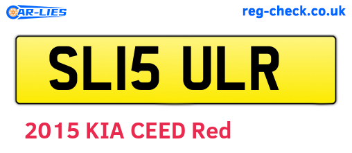 SL15ULR are the vehicle registration plates.