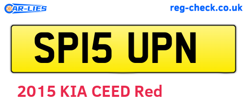 SP15UPN are the vehicle registration plates.