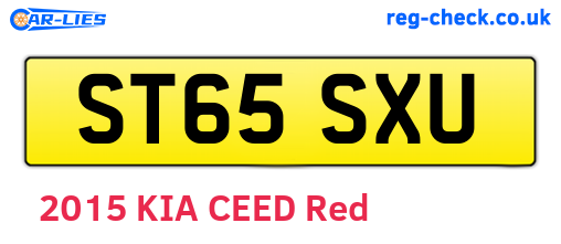 ST65SXU are the vehicle registration plates.