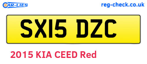 SX15DZC are the vehicle registration plates.