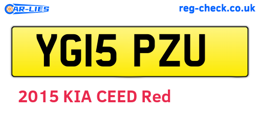 YG15PZU are the vehicle registration plates.