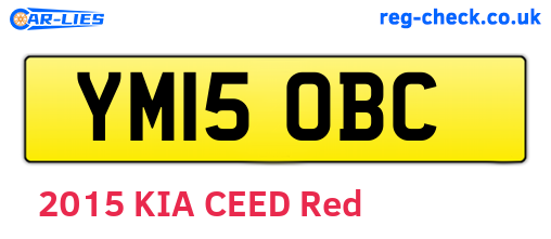 YM15OBC are the vehicle registration plates.