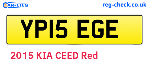 YP15EGE are the vehicle registration plates.