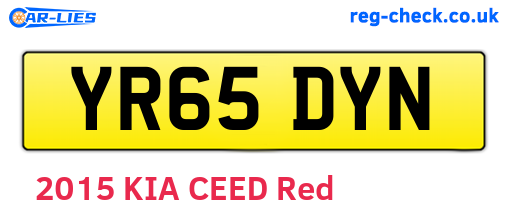 YR65DYN are the vehicle registration plates.
