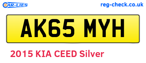 AK65MYH are the vehicle registration plates.