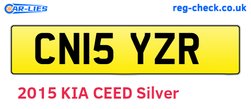 CN15YZR are the vehicle registration plates.