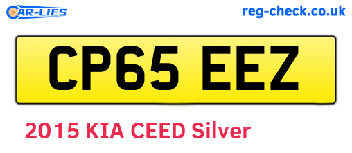 CP65EEZ are the vehicle registration plates.