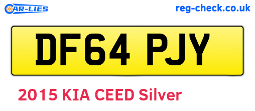DF64PJY are the vehicle registration plates.